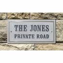 Rectangle Address Plaque or Custom Message Sign Made From Stone and Resin