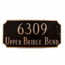 Rectangle Address Plaque With 2 Lines - Choose Your Size, Color, and Wall or Lawn Mount