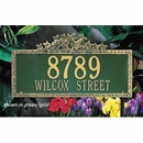 Rectangle Address Plaque with Ivy Top and Border - For Lawn or Wall Mount - Choose Your Size and Color