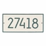 Rectangle House Number Plaque With Big 4" Modern Font