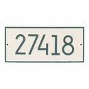 Rectangle House Number Plaque With Big 4" Modern Font