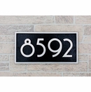 Rectangle Shape Address Sign With Modern, Designer, or Traditional House Numbers