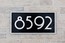 Rectangle Shape Address Sign With Modern, Designer, or Traditional House Numbers