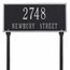 Aluminum Metal Lawn Mount Address Plaque - Rectangle Shape House Number Sign