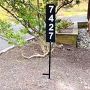 Reflective House Address Number Yard Marker With Long Post