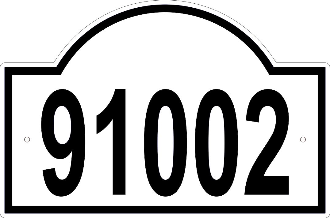 Reflective Address Plaque