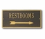 Directional Sign with Arrow - Custom Metal Plaque