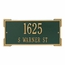 Aluminum Metal Rectangle Address Sign For Wall or Optional Lawn Mount - Choose Your Color