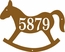 Rocking Horse Address Plaque - Equestrian House Number Sign