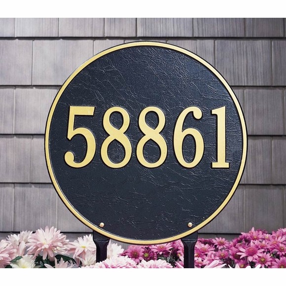 Round House Number Sign Circular Address Plaque Choose Your Size