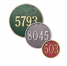 Round House Number Sign - Circular Address Plaque - Choose Your Size and Color