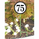 Round House Number Sign Lawn Plaque With Steel Stake