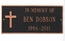 Rugged Cross Memorial Plaque