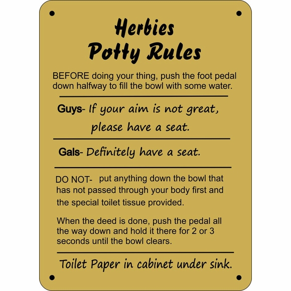 RV Toilet Instructions for Guests