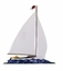 Sailboat Ornament Address Plaque For Lawn Mount, Post Mount, or Mailbox Top Mount
