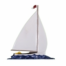 Sailboat Ornament Address Plaque For Lawn Mount, Post Mount, or Mailbox Top Mount