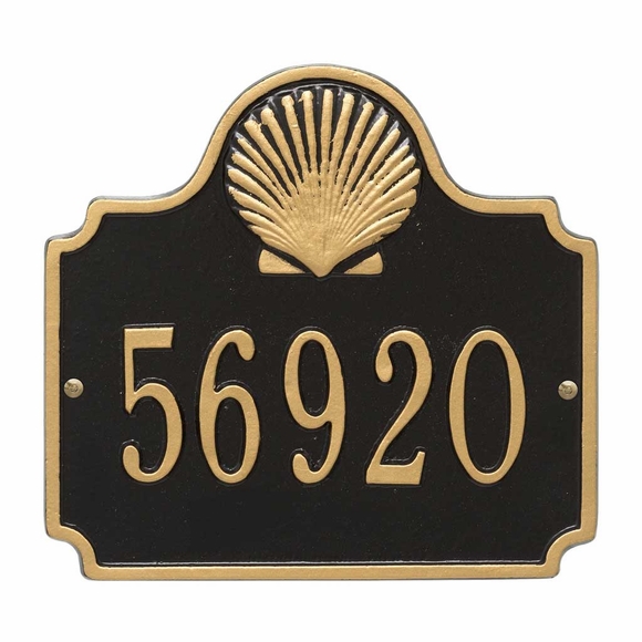 Seashell House Number Plaque Beach House Address Sign
