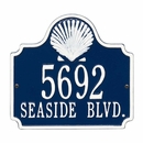 Seashell House Number Plaque - Beach House Address Sign