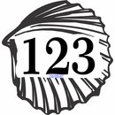 Seashell Shape Address Sign - Custom Beach House Number Plaque