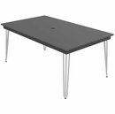 Seaside Casual Mid Century Modern HIP Outdoor Dining Table