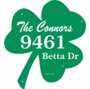 Shamrock Address Plaque - Three Leaf Clover House Number Sign - Extra Large