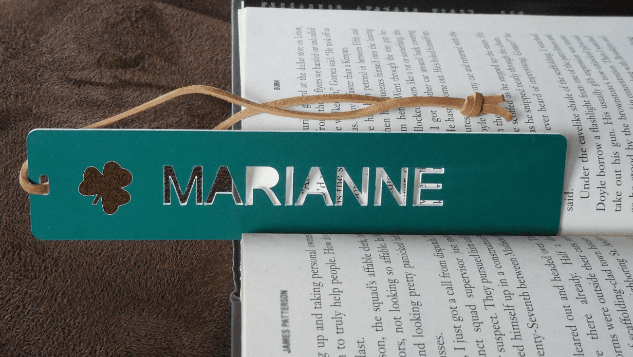 Personalized St Patrick s Day Bookmark With Your Name And A Shamrock