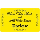 She Shed Sign - Bless This Shed and All Who Enter Personalized Name Plaque