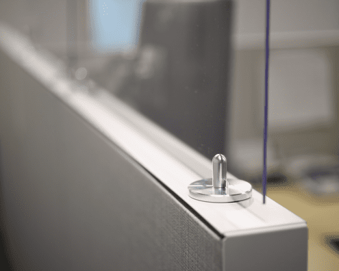 Counter Barrier, Sneeze Guard, Safety Shield With Magnetic Base Attachment