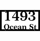 Silhouette Floating Wall Address Sign With Two Lines