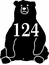 Bear Shape Address Plaque - Sitting Bear House Number Sign
