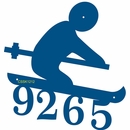 Skier Address Number Sign