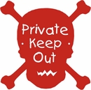 Skull and Crossbones Custom Door Sign - Private Keep Out, Enter At Your Own Risk, or Other Message