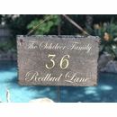 Slate 3 Line Address Sign