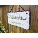 Slate Address Plaque with Monogram