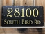 Slate Address Sign with Giant Gold Numbers