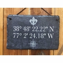 Slate Coordinates Plaque