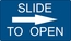 Slide To Open Sign - Sliding door or window sticker sign with optional directional arrow