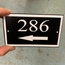 Small Address Sign With Arrow Facing Right, Left, Up, or Down To Point Your Direction