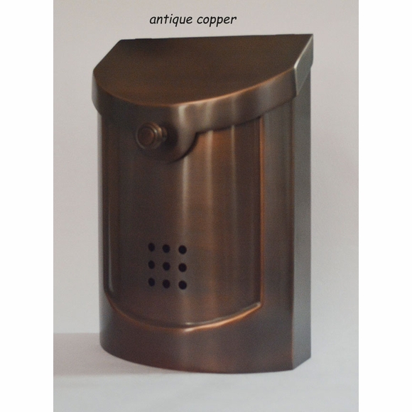 Small Contemporary Wall Mount Mailbox Brass