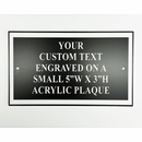 Small Custom Engraved Plaque 5x3