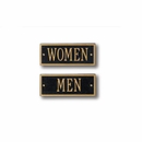 Small Custom Metal Plaque - Restroom Door Sign
