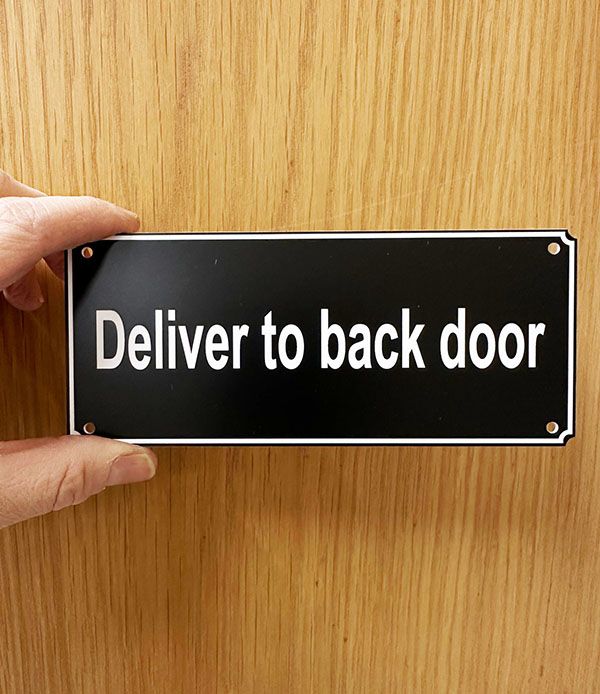 Personalised Silver Door Nameplate Sign - 100mm X 50mm, Laser Engraved Plastic, Custom Text (LDP10)
