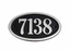Small Oval House Number Sign