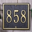 Small Square House Number Sign - Metal Address Plaque