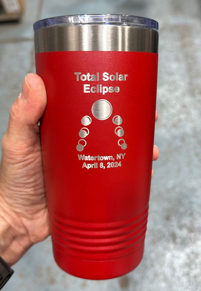 2024 Solar Eclipse Personalized Tumblers and Mugs