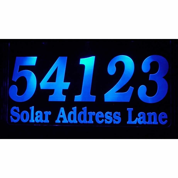 Solar Lighted Address Plaque