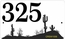 Southwest Theme Address Plaque - House Number Sign With Cactus and Desert View