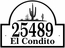 Southwestern Address Plaque with Cactus