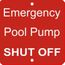 Emergency Pool Turn-Off Switch Sign