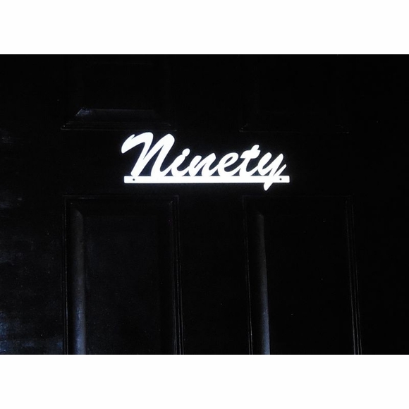Cursive House Sign Spelled Out Cursive Script House Number Address Sign, Business Name or ...